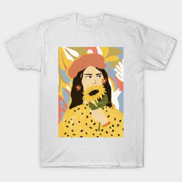 Sunflowers in your face T-Shirt by aljahorvat